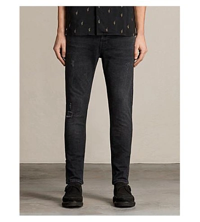 all saints cigarette jeans black Allsaints Raveline Cigarette Slim Fit Jeans In Black