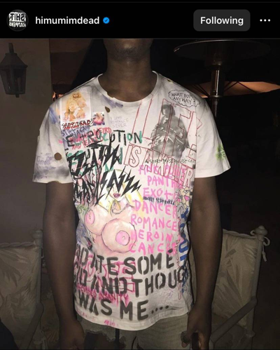 Pre-owned Asap Rocky Himumimdead Pauly Custom 1 Of None In White