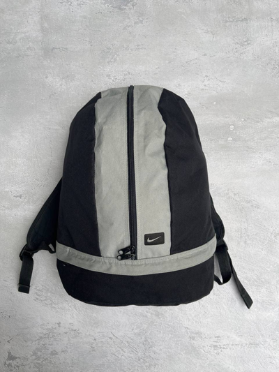 Pre-owned Nike X Vintage Beige Nike Bag Backpack In Black