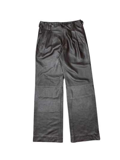 Pre-owned Raf Simons Unreleased Ss99 Kinetic Youth Leather Pants In Brown