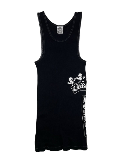 Pre-owned Chrome Hearts Vintage Foti Skull Tbar Logo Tank Top In