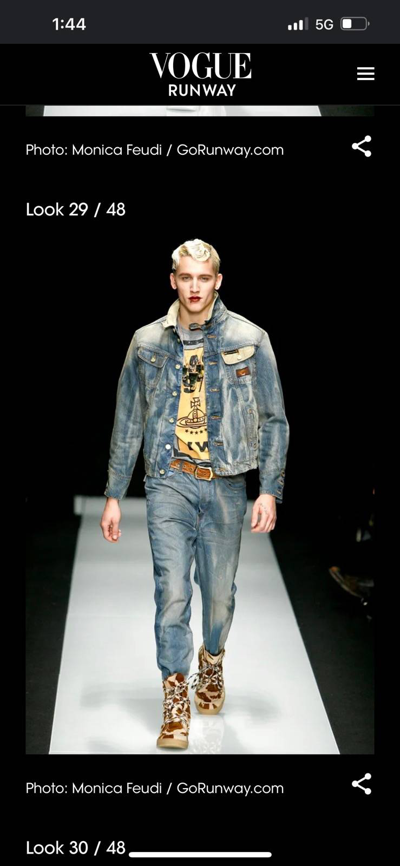 Lee X Vivienne Westwood Lee Icon Denim Trucker Jacket In Washed