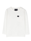 Fay Long-sleeved Cotton T-shirt In White
