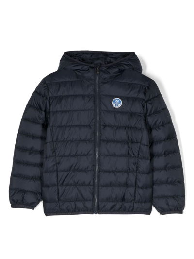 North Sails Kids' Logo-patch Padded Jacket In Blue