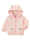 MIKI HOUSE RABBIT-EMBROIDERED COTTON HOODED JACKET