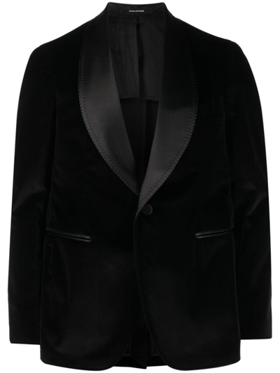 Tagliatore Shawl-collar Single-breasted Blazer In Black