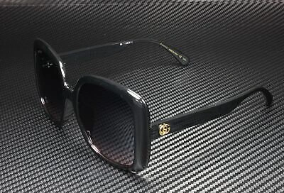Pre-owned Gucci Gg0714sa 002 Square Injection Black Shiny Black Blue 56 Women's Sunglasses In Double Gradient Blue/pink