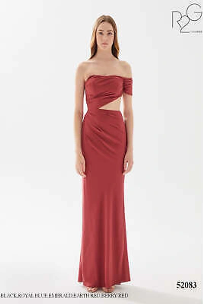 Pre-owned Tarik Ediz 52083 Evening Dress Lowest Price Guarantee Authentic In Berry Red