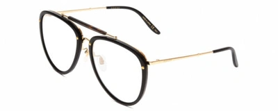 Pre-owned Black Gucci Gg0672s Designer Reading Glasses  Gold Tortoise Havana Pilot 58mm