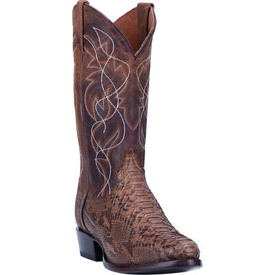 Pre-owned Dan Post Men's Manning Python Bay Apache In Brown