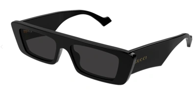 Pre-owned Gucci Authentic  Sunglasses Gg 1331s-002 Black W/ Gray Lens 54mm