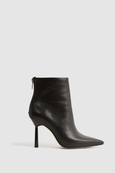 Reiss Lyra - Black Signature Leather Ankle Boots, Uk 6 Eu 39