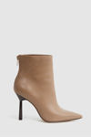 Reiss Lyra - Camel Signature Leather Ankle Boots, Uk 8 Eu 41