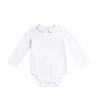 Trotters Stretch-cotton Milo Bodysuit (3-24 Months) In White