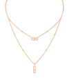 MESSIKA ROSE GOLD AND DIAMOND MOVE UNO NECKLACE