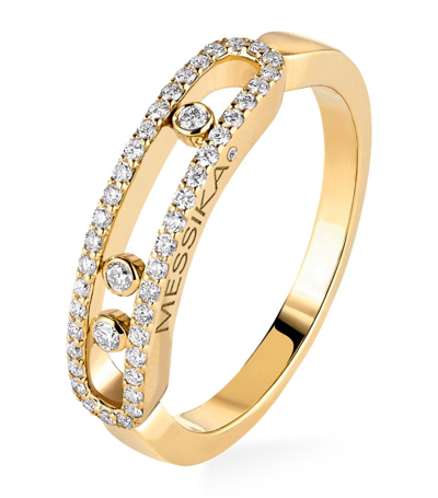 Messika Yellow Gold And Diamond Baby Move Classique Pavé Ring