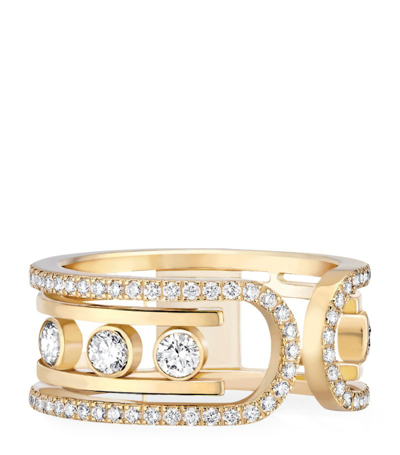Messika Yellow Gold And Diamond Move 10th Birthday Ring