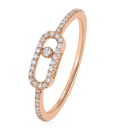 Messika Pink Gold And Diamond Move Uno Ring In Rose Gold