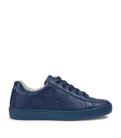 Gucci Kids Ace Low-top Sneakers In Blue