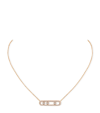 MESSIKA ROSE GOLD AND DIAMOND MOVE CLASSIQUE PAVÉ NECKLACE