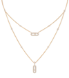 MESSIKA PINK GOLD AND DIAMOND MOVE UNO NECKLACE