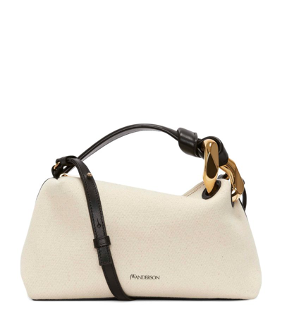 Jw Anderson Leather Chain Top-handle Bag In Neutrals