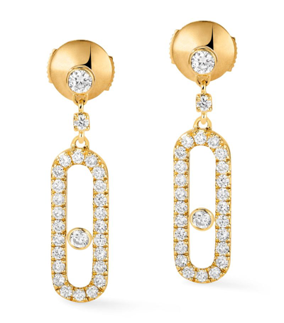 Messika Yellow Gold And Diamond Move Uno Earrings
