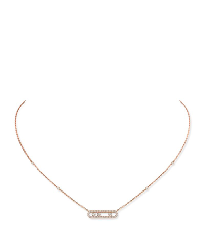 Messika Rose Gold And Diamond Baby Move Classique Pavé Necklace