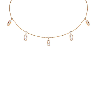 Messika Rose Gold And Diamond Move Uno Necklace