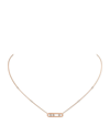 MESSIKA ROSE GOLD AND DIAMOND BABY MOVE CLASSIQUE PAVÉ NECKLACE