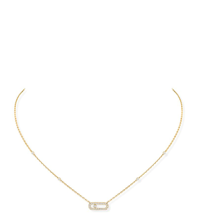 Messika Yellow Gold And Diamond Move Uno Necklace
