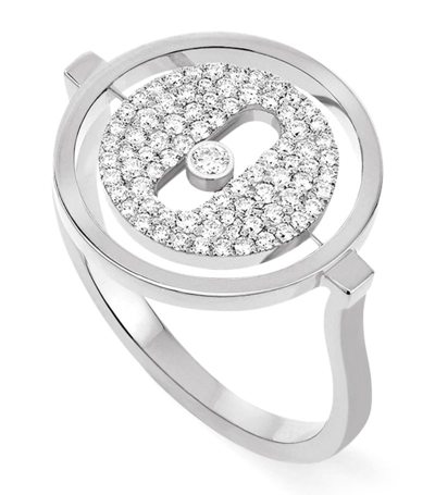Messika White Gold And Diamond Lucky Move Ring In Silver