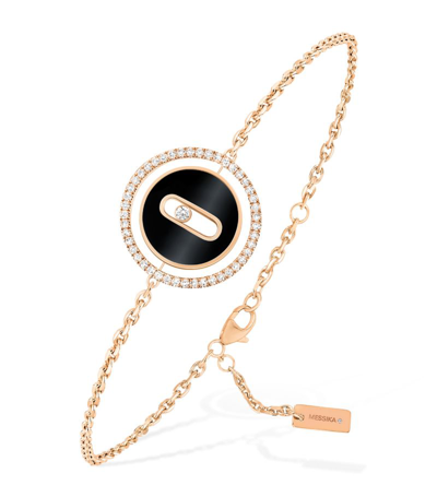 Messika Rose Gold, Diamond And Onyx Lucky Move Bracelet