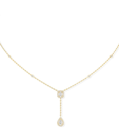 Messika Yellow Gold And Diamond My Twin Pendant Necklace