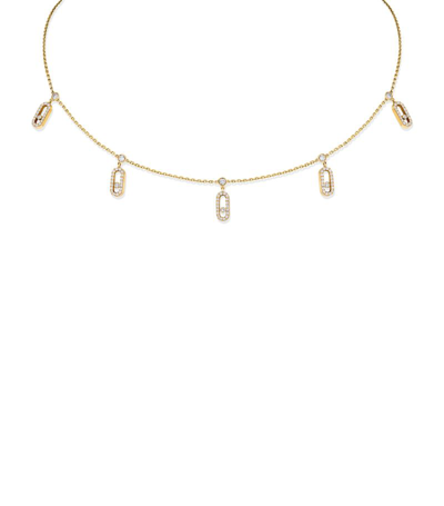 Messika Yellow Gold And Diamond Move Uno Necklace
