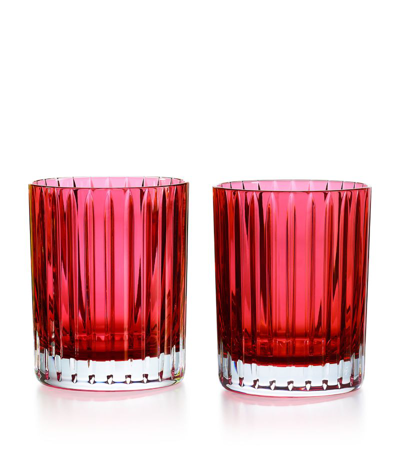 Baccarat Set Of 2 Large Harmonie Red Tumblers (360ml) In Clear