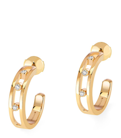 Messika Yellow Gold And Diamond Move Classique Hoop Earrings