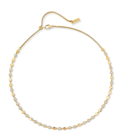 Messika Yellow Gold And Diamond D-vibes Necklace