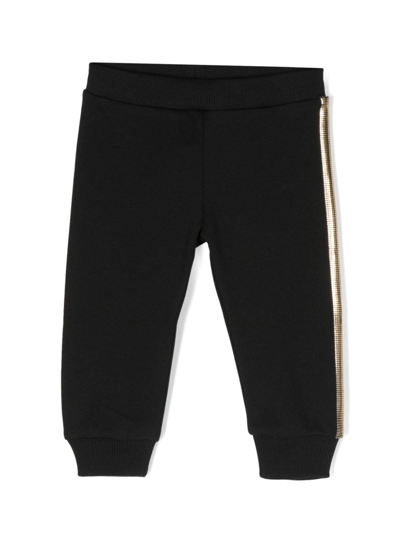 Balmain Babies' Logo-print Tracksuit Bottoms In Black