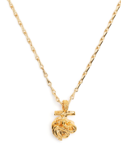 Alighieri Snake Heart Pendant Necklace In Gold