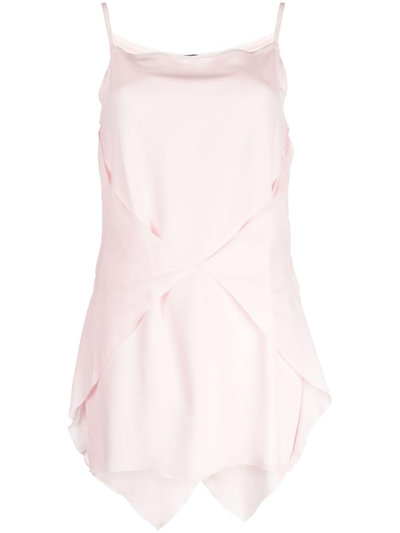 Shang Xia Silk Layered-design Minidress In Pink
