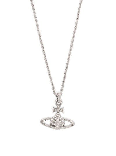 Vivienne Westwood Mayfair Bas Relief Chain Necklace In Silver