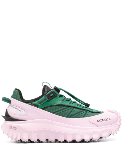 Moncler Trailgrip Lace-up Sneakers In Pink