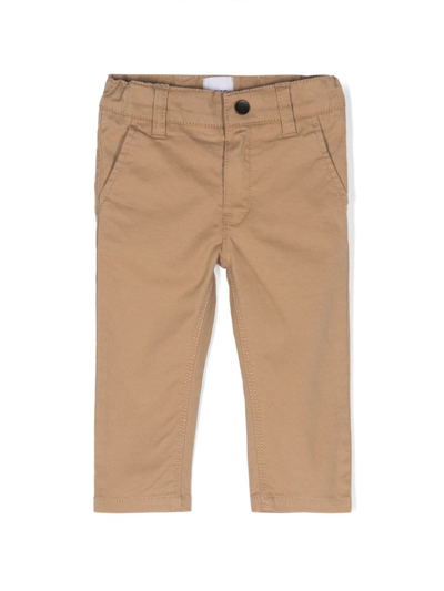 Bosswear Babies' Cotton Chino Trousers In Brown