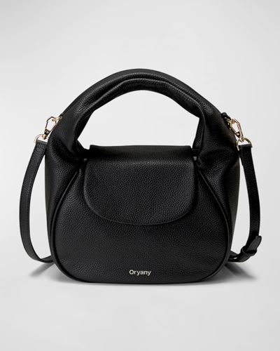 Oryany Anaan Leather Tote Crossbody Bag In Black