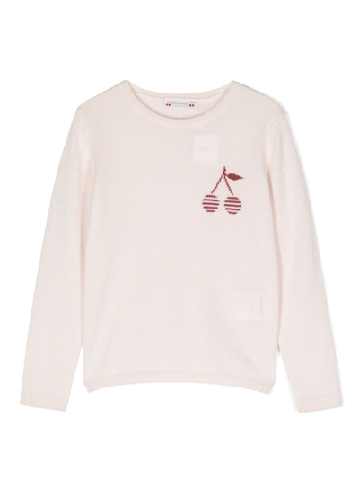 Bonpoint Kids'  Pullover Rosa In Cashmere Bambina