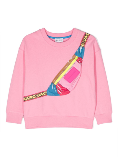Marc Jacobs Kids'  Girls Pink Cotton Sweatshirt In Rosa