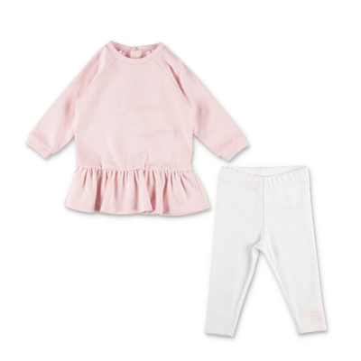 Givenchy Pink Set For Baby Girl With Logo