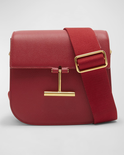 Tom Ford Tara Mini Grain Leather Crossbody Bag In 1r009 Red