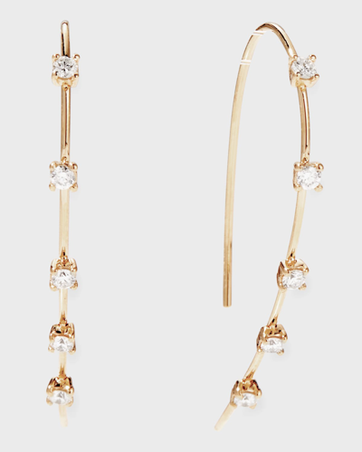 Lana Small Multi Solo Hooked On Hoop Earrings In White